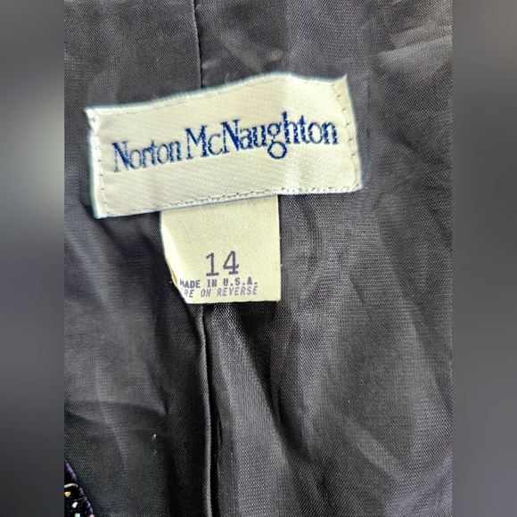Vintage Norton McNaughton Velvet Velour Silver Shimmer Embroidery Button Up Vest - Picture 12 of 14